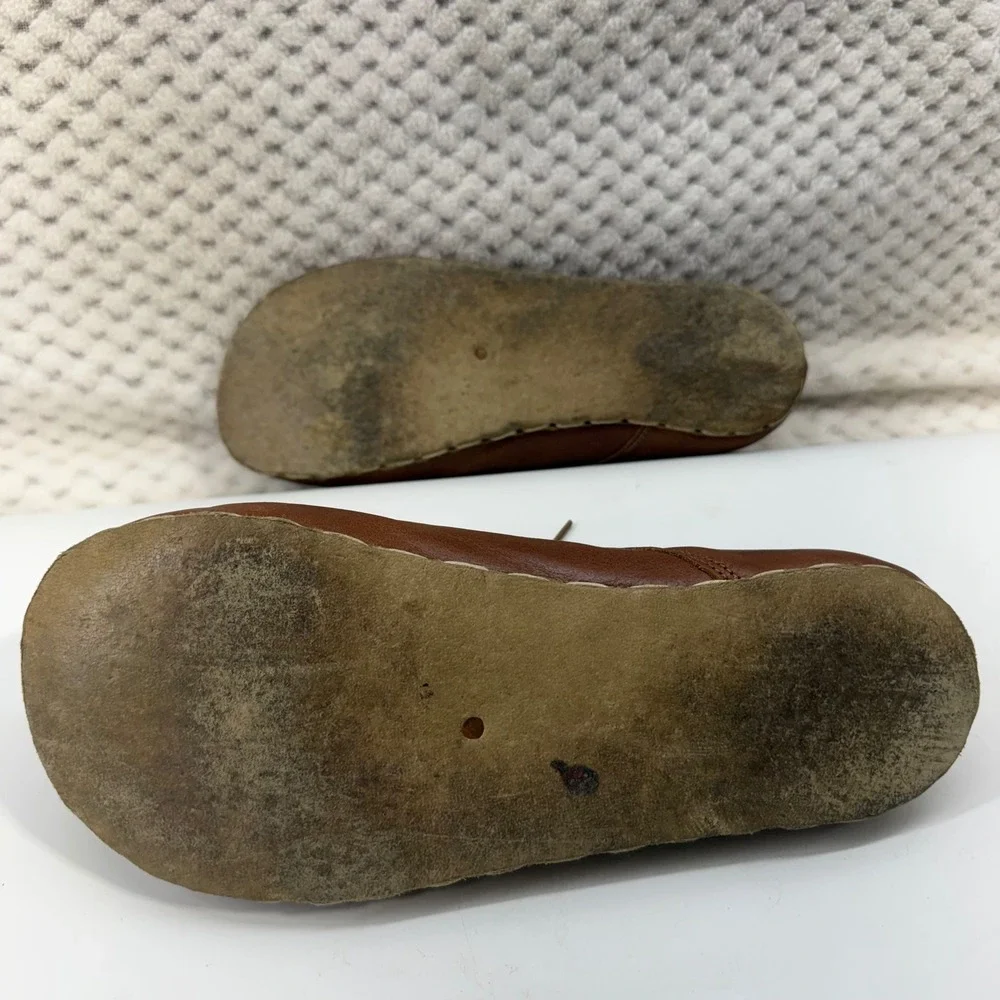 Swiss Barefoot Shoes Size 40EU US 7.5/9 Brown Leather Minimalist Oxford Lace Up